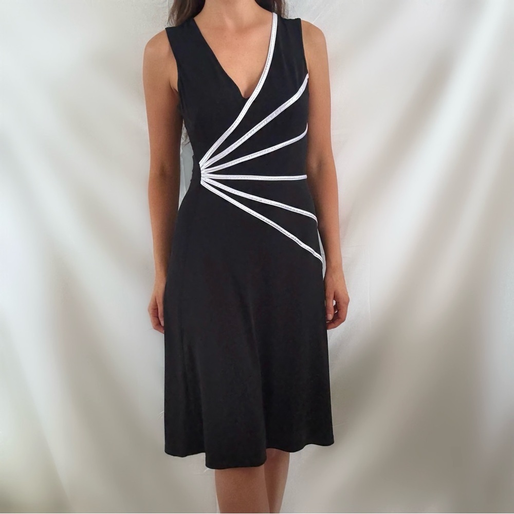 Y2K black midi starburst dress connected apparel casual medium 8